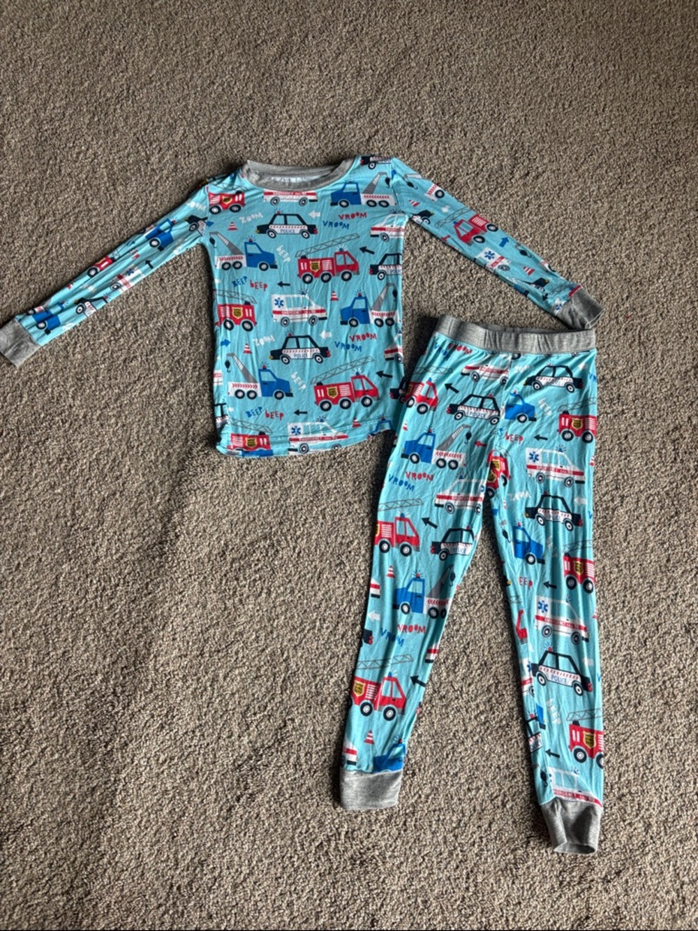 4T Little Sleepies Vehicle-Print Pajama Set